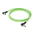 Wago Contact - Câble ETHERNET/PROFINET - M12 mâle coudé - M12 mâle coudé - 10m