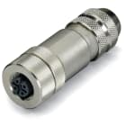 Wago Contact - Connecteur blindé - 5 pôles - Codage A - M12 femelle droit - Connexion ressort