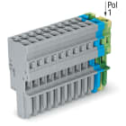 Wago Contact - Connecteur femelle pour 1 conducteur gris/bleu/ja-ve