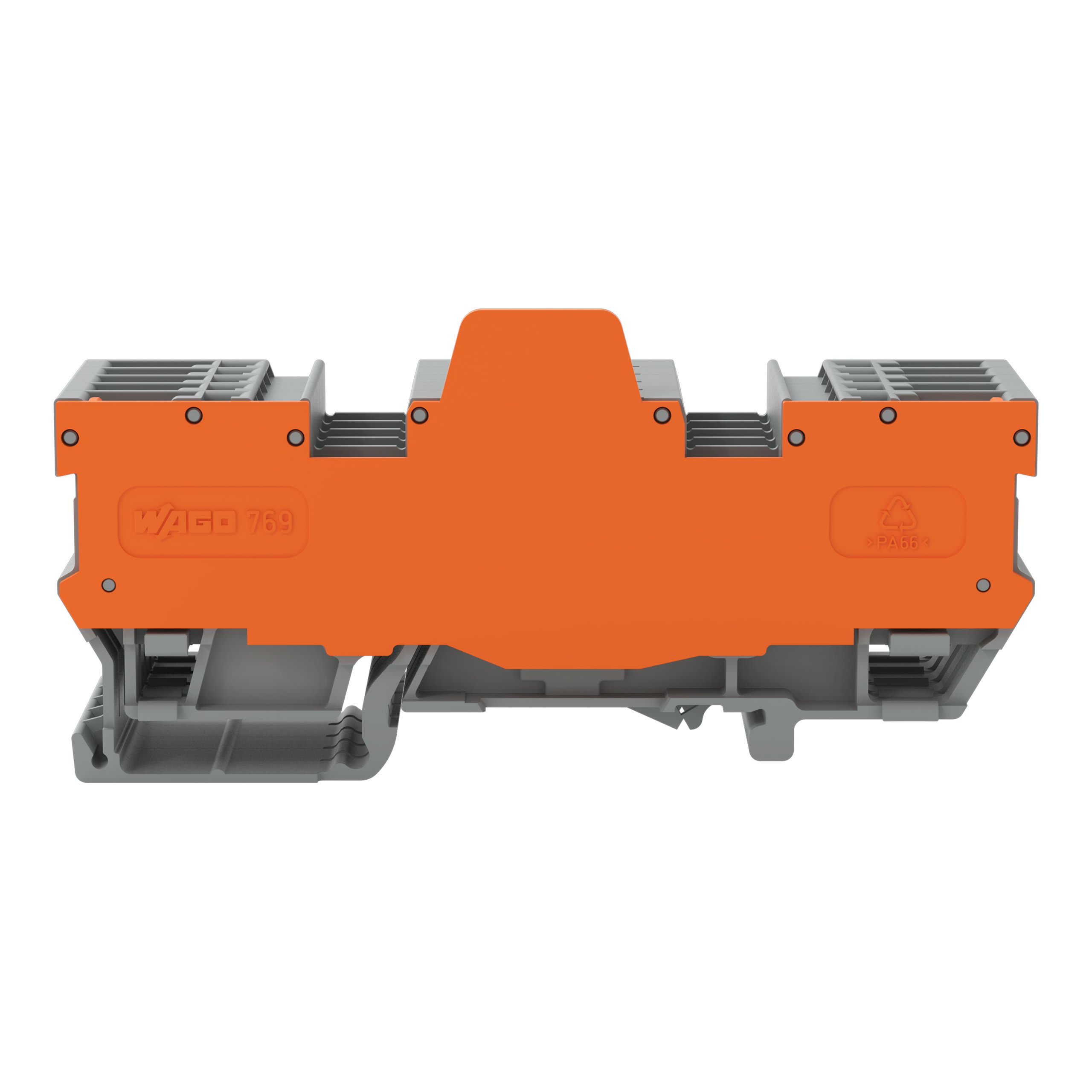 Wago Contact - Bloc de bornes de base 2 broches avec plaque de séparation orange; 6 pôles