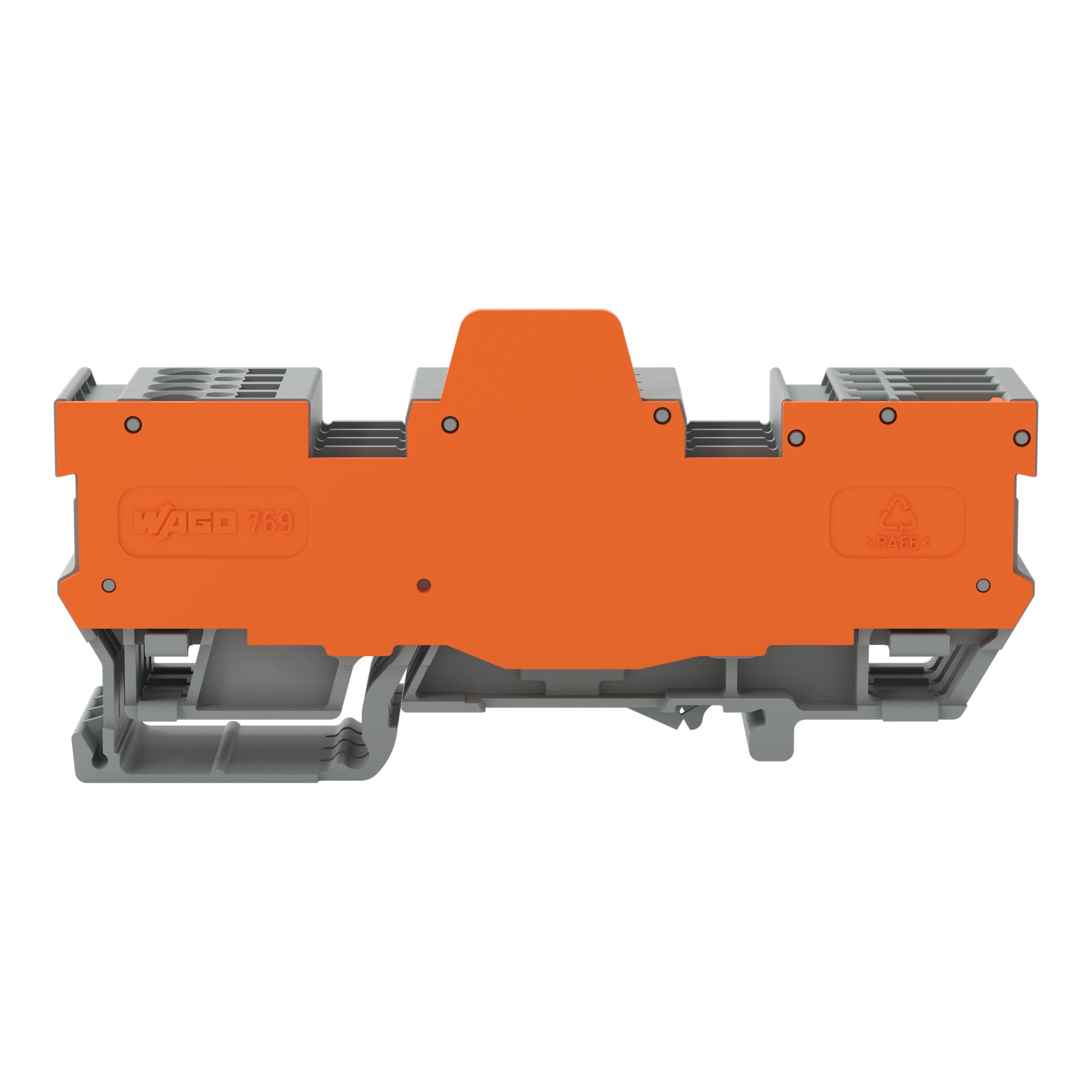 Wago Contact - Bloc de bornes de base 1C / 1 Broche, avec plaque de séparation/ Orange / 8 pôle