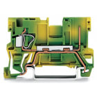 Wago Contact - Borne de base de terre 1C / 1 Broche, Vert-Jaune, Marquage central