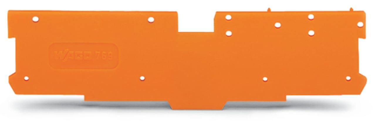 Wago Contact - Plaque d'extrémité et intermédiaire / Orange / Série 769
