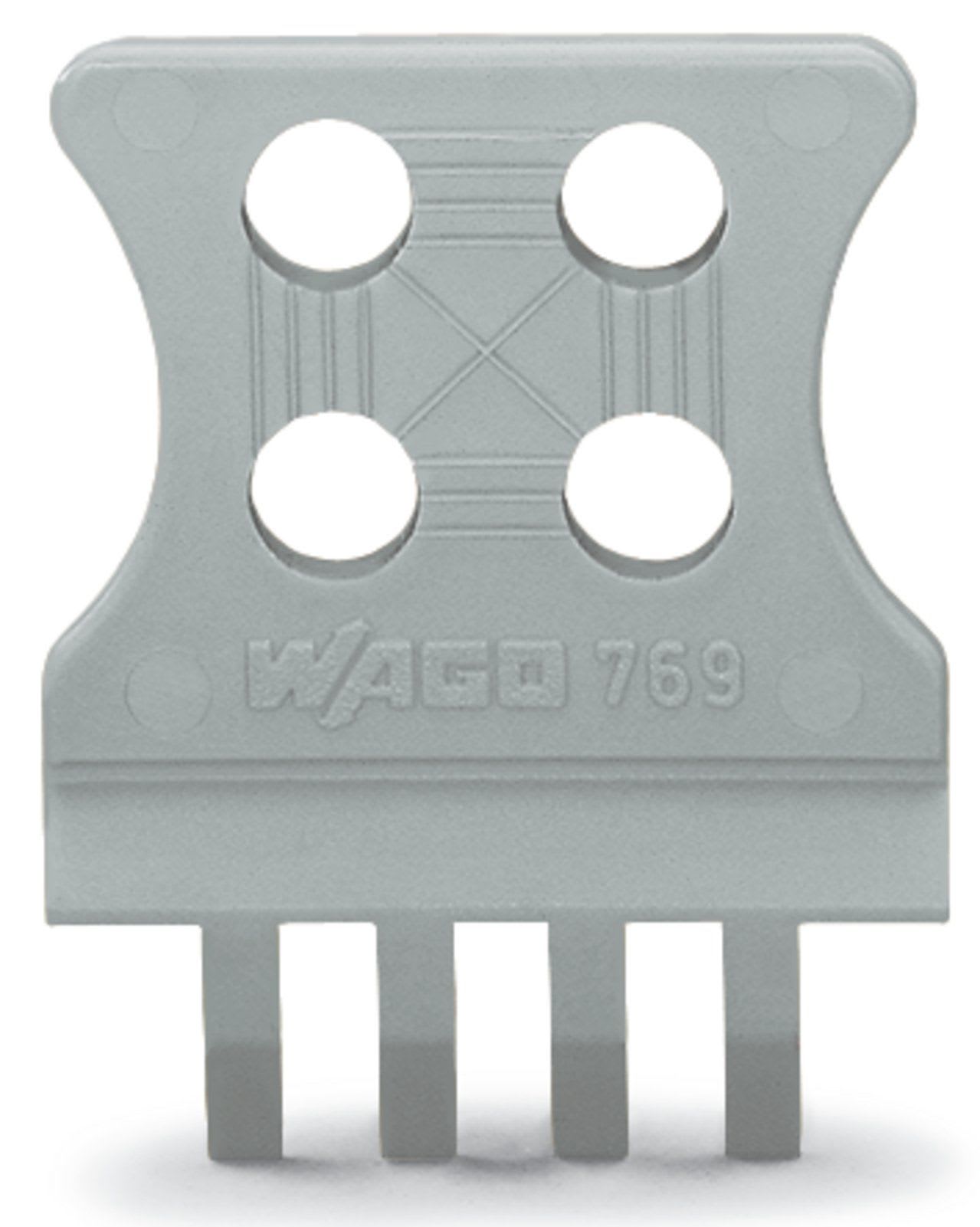 Wago Contact - Plaque de décharge de traction 6 à 9 pôles / Gris