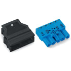 Wago Contact - Connecteur avec boîtier de décharge de traction 5 pôles, bleu