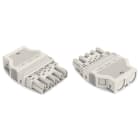 Wago Contact - Connecteur mâle 5 pôles avec décharge de traction / Blanc