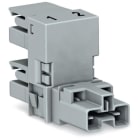 Wago Contact - Distributeur « h » 2 pôles Cod. B, gris