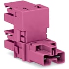 Wago Contact - Distributeur « h » 2 pôles Cod. B, rose