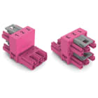 Wago Contact - Distributeur « h » 3 pôles Cod. B, rose