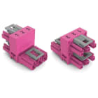 Wago Contact - Distributeur « h » 3 pôles Cod. B, rose