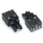 Wago Contact - Connecteur femelle sans boîtier de décharge de traction noir 2 P