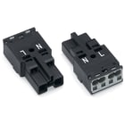 Wago Contact - Connecteur mâle sans boîtier de décharge de traction noir 2 P