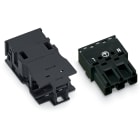 Wago Contact - Connecteur avec boîtier de décharge de traction 3 pôles, noir