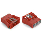 Wago Contact - Connecteur encastrable femelle 3 pôles / Rouge