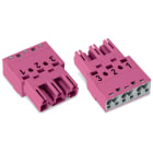 Wago Contact - Connecteur 3 pôles, rose