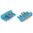 Wago Contact - Connecteur femelle pour circuits imprimés Coudé 5 pôles, bleu