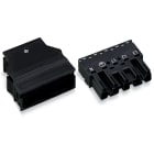 Wago Contact - Connecteur mâle 5 pôles avec décharge de traction / Noir