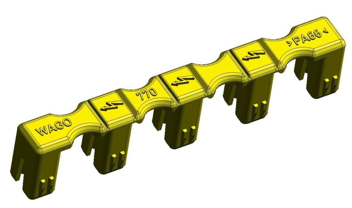 Wago Contact - Obturateur conect.male 5 p jaune