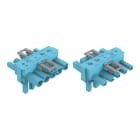 Wago Contact - Distributeur en T Bleu Connecteurs 1 mâle / 2 femelles 5 pôles pour connections