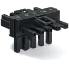 Wago Contact - Distributeur en T Connecteurs 1 mâle / 2 femelles 5 pôles / Noir