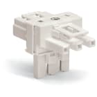 Wago Contact - Distributeur en T Connecteurs 1 mâle / 2 femelles 3 pôles / Blanc