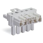 Wago Contact - Distributeur en T Blanc Connecteurs 1 mâle / 2 femelles 5 pôles