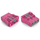 Wago Contact - Connecteurs mâles encastrables rose