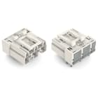 Wago Contact - Connecteur pour circuits imprimés Coudé 3 pôles, blanc