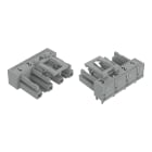 Wago Contact - Connecteur femelle pour circuits imprimés Coudé 4 pôles, gris