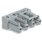 Wago Contact - Connecteur femelle pour circuits imprimés Coudé 4 pôles, gris