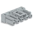 Wago Contact - Connecteur femelle pour circuits imprimés Coudé 5 pôles, gris