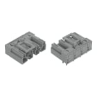 Wago Contact - Connecteur pour circuits imprimés Coudé 4 pôles, gris