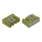 Wago Contact - Connecteur pour circuits imprimés Coudé 4 pôles, vert clair