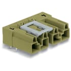 Wago Contact - Connecteur pour circuits imprimés Coudé 4 pôles, vert clair