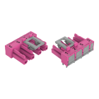 Wago Contact - Connecteur femelle pour circuits imprimés Coudé 4 pôles, rose