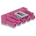 Wago Contact - Connecteur femelle pour circuits imprimés Coudé 5 pôles, rose