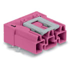 Wago Contact - Connecteur pour circuits imprimés Coudé 3 pôles, rose
