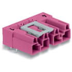 Wago Contact - Connecteur pour circuits imprimés Coudé 4 pôles, rose