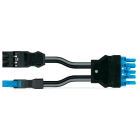 Wago Contact - Cordon Y précâblé Eca 2 x connecteur mâle/connecteur femelle, noir/bleu