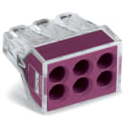 Wago Contact - Bornes rigide 6 cond. 2,5mm² transp. violet
