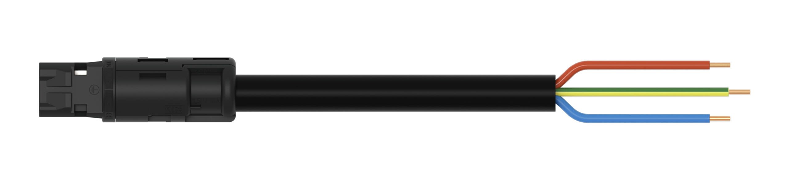 Wago Contact - Câble de raccordement précâblé Eca Connecteur femelle/extrémité libre, noir