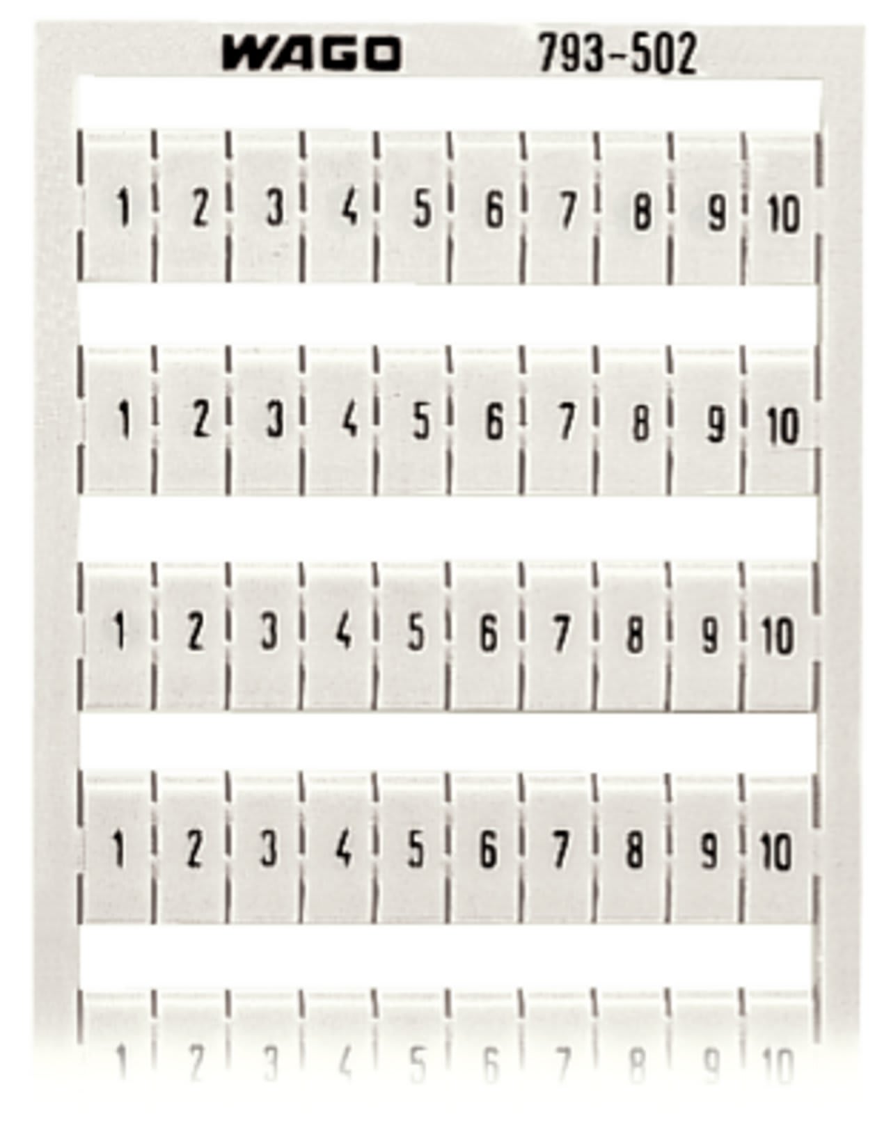 Wago Contact - Marquage WMB Horizontal 1 à 10 (10x)
