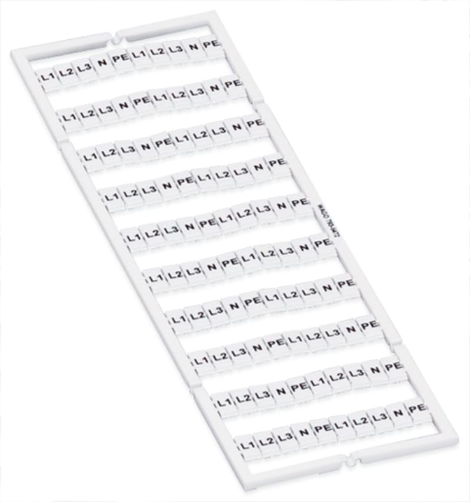 Wago Contact - WMB repérage rapide au pas de 5-5,2 mm L 1 L 2 L 3 N PE /HORIZ