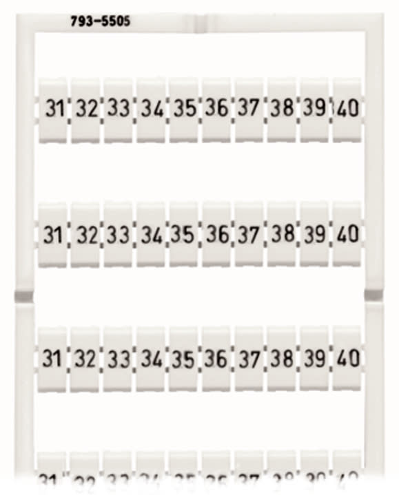 Wago Contact - Marquage WMB horizontal extensible 31...40 (10x)