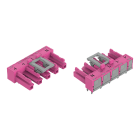 Wago Contact - Connecteur femelle pour circuits imprimés Coudé 5 pôles, rose