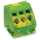 Wago Contact - Bloc de barres collectrices de mise à la terre 16 mm² (3 Pts) Vert-Jaune