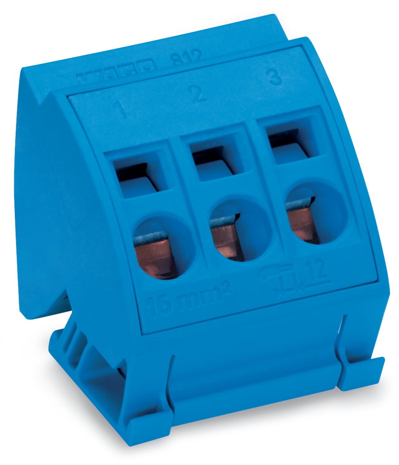 Wago Contact - Bloc de barres collectrices 16 mm² (3 Pts) Bleu