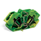 Wago Contact - Borne centrale traversante modulaire Vert-Jaune
