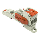 Wago Contact - Connecteur femelle pour 1 conducteur Levier Push-in CAGE CLAMP®, gris clair