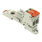 Wago Contact - Connecteur femelle pour 1 conducteur Levier Push-in CAGE CLAMP®, gris clair